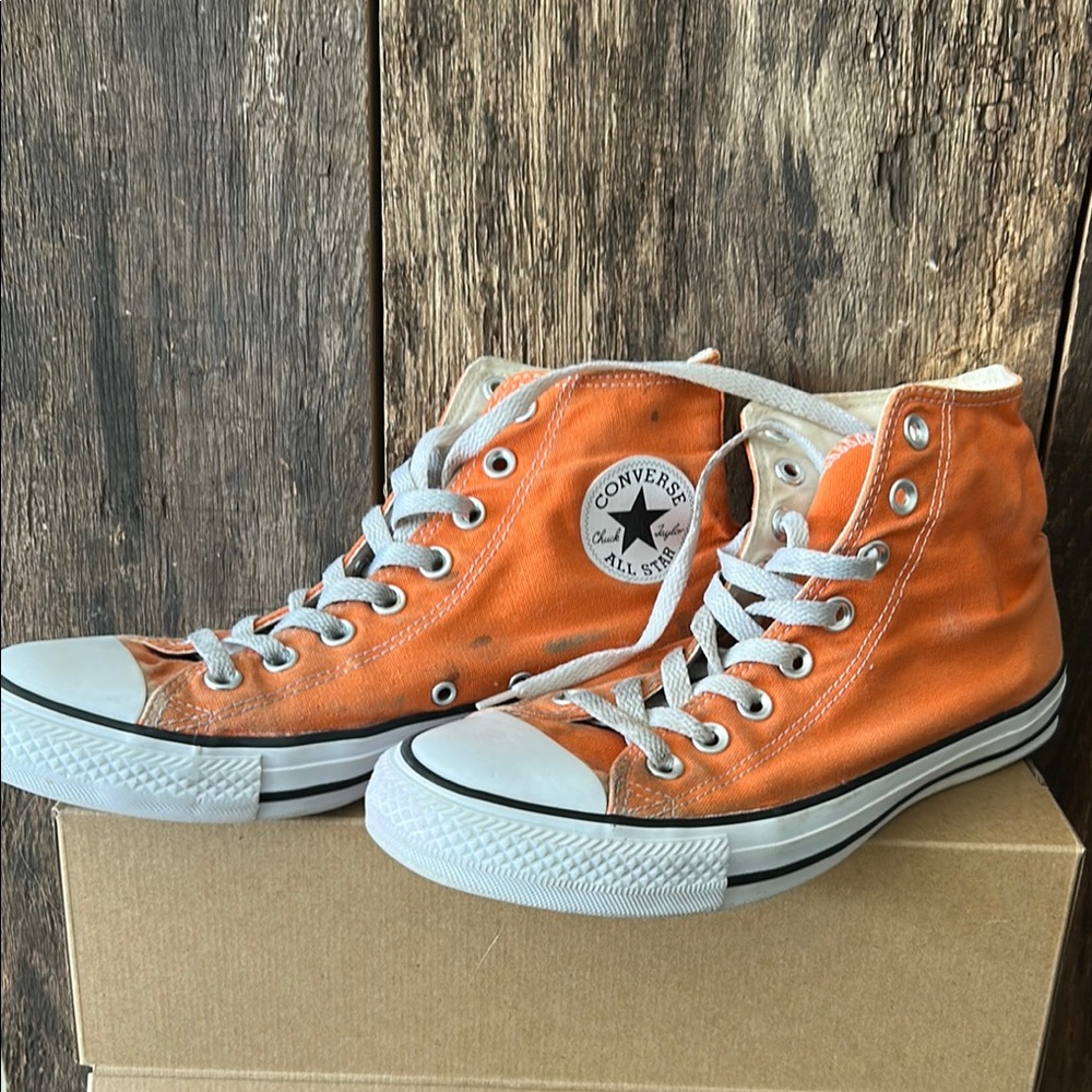 Converse Orange High-Top Sneakers-unisex-M8/W10